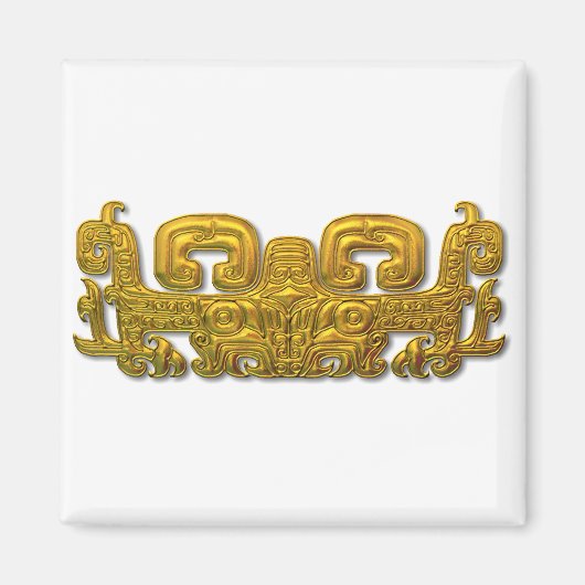 Mayan Jaguar - Gold Magneet (Voorkant)