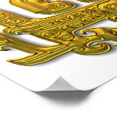 Mayan Jaguar - Gold Poster (Hoek)