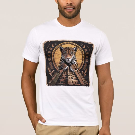 Mayan Jaguar Guardian T-shirt | Azteekse mythologi (Voorkant)