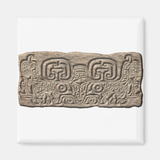 Mayan Jaguar-stone Magneet (Voorkant)