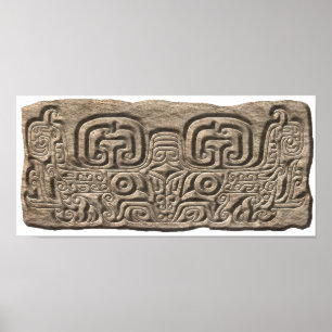 Mayan Jaguar-stone Poster