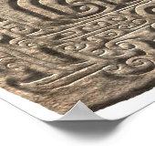 Mayan Jaguar-stone Poster (Hoek)