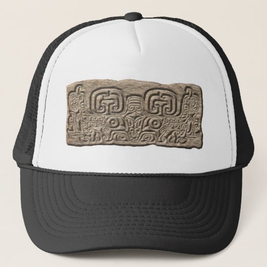 Mayan Jaguar-stone Trucker Pet (Voorkant)