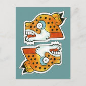 Mayan Jaguar Symbol Briefkaart (Voorkant)