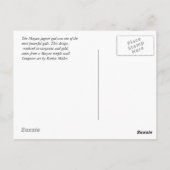 Mayan Jaguar-turquoise en goud Briefkaart (Achterkant)