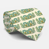 Mayan Jaguar-turquoise en goud Stropdas (Opgerold)