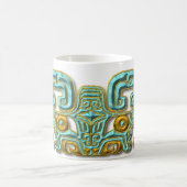 Mayan Jaguar-Turquoise Koffiemok (Center)