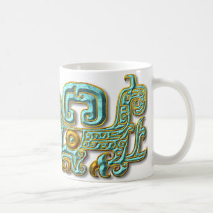 Mayan Jaguar-Turquoise Koffiemok