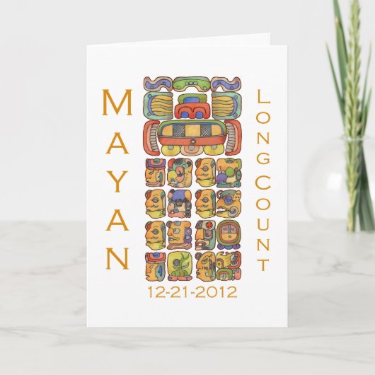 Mayan Kalender 12-21-2012 Kaart (Voorkant)