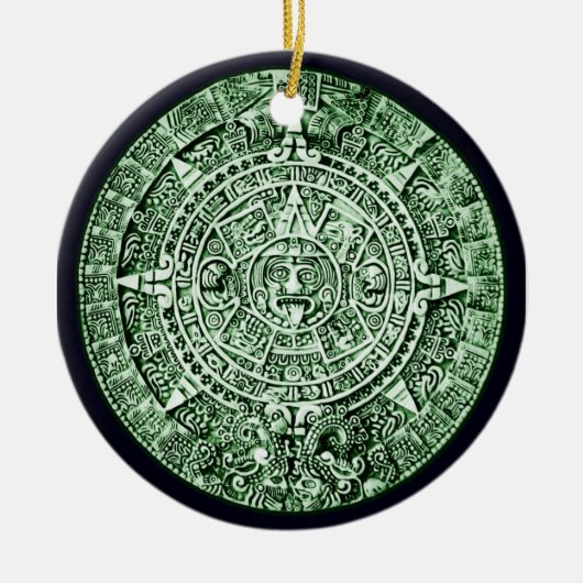 mayan-kalender keramisch ornament (Voorkant)