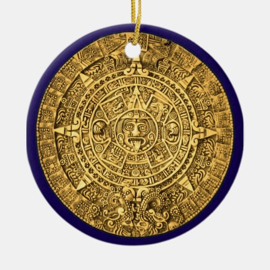 mayan-kalender keramisch ornament (Voorkant)