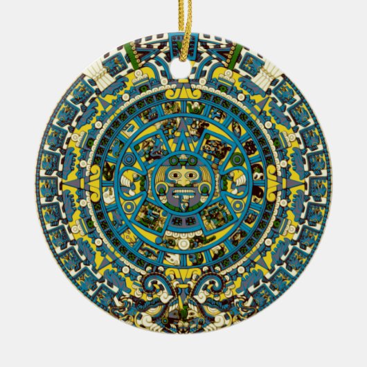 mayan-kalender keramisch ornament (Voorkant)
