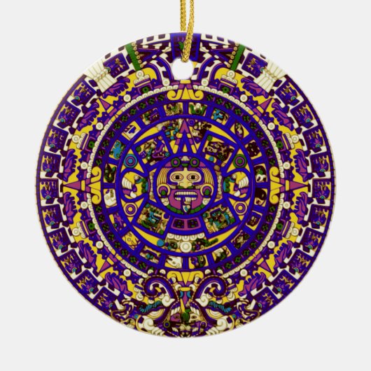 mayan-kalender keramisch ornament (Voorkant)