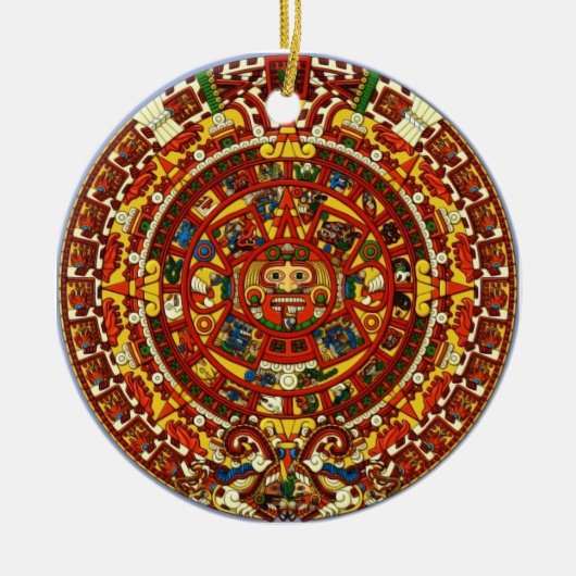 mayan-kalender keramisch ornament (Voorkant)