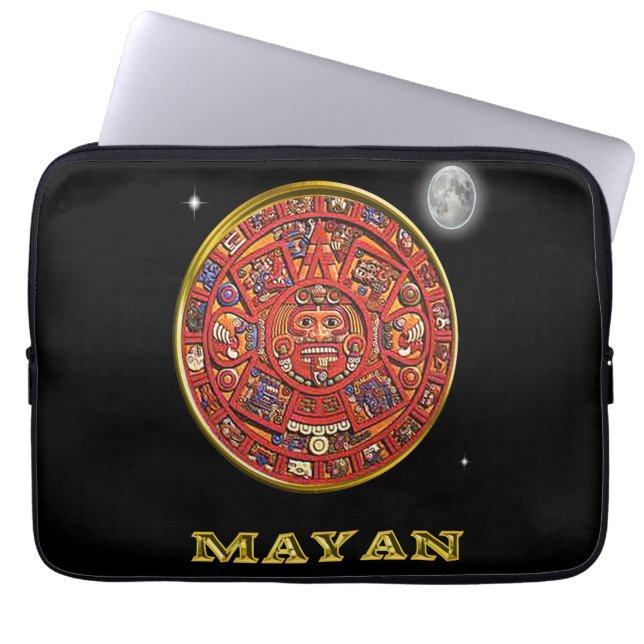 Mayan kalender laptop sleeve (Voorkant)