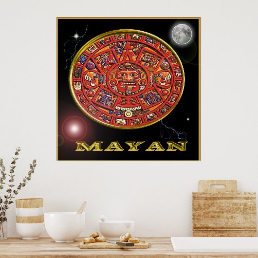 Mayan kalender poster (Keuken)