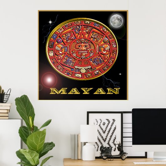 Mayan kalender poster (Thuiskantoor)