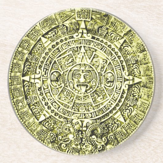 mayan-kalender zandsteen onderzetter (Voorkant)