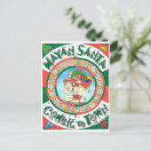 Mayan Kerstman Feestdagenkaart (Staand voorkant)