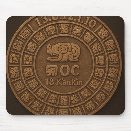🖱️ Mayan Long Count Mouse Pad Muismat (Voorkant)