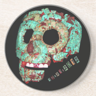 Mayan Mask-2012 Zandsteen Onderzetter