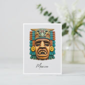 Mayan Mask Mexico Reizen Briefkaart (Staand voorkant)
