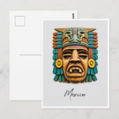 Mayan Mask Mexico Reizen Briefkaart (Voorkant / Achterkant)