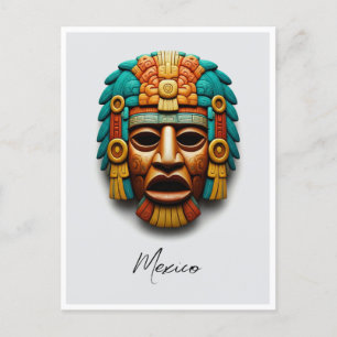 Mayan Mask Mexico Reizen Briefkaart