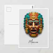 Mayan Mask Mexico Reizen Briefkaart (Voorkant / Achterkant)