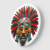 Mayan Mask Mexico Reizen Grote Klok (Hoek)