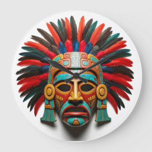 Mayan Mask Mexico Reizen Grote Klok