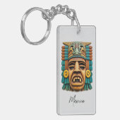 Mayan Mask Mexico Reizen Sleutelhanger (Voorkant Links)