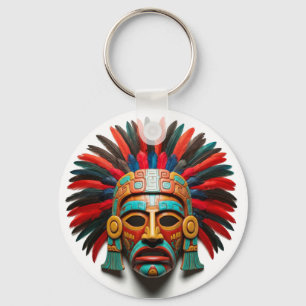 Mayan Mask Mexico Reizen Sleutelhanger