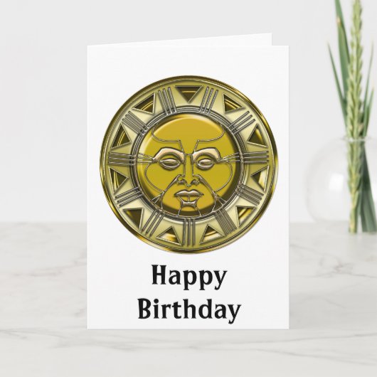 Mayan Metallic Sun in reliëf Kaart (Voorkant)