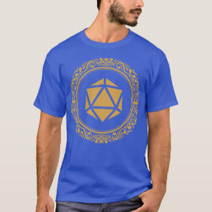 Mayan Monogram D20 Dice Gold tafelblad RPG Gaming T-shirt