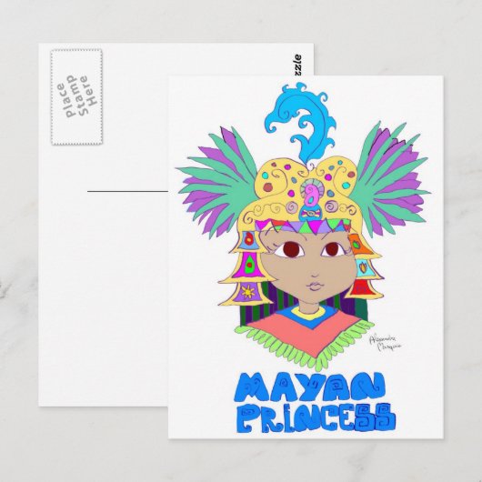 Mayan Princess Briefkaart (Voorkant / Achterkant)