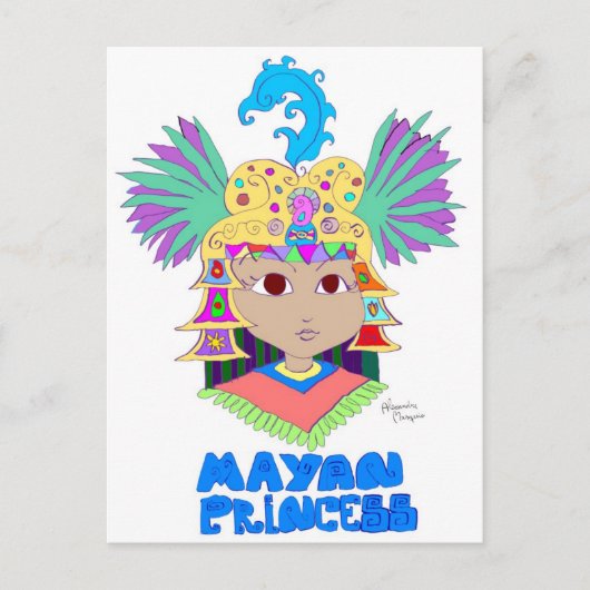 Mayan Princess Briefkaart (Voorkant)
