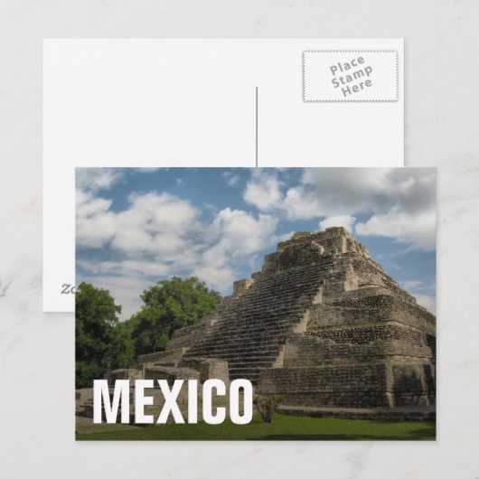 Mayan Pyramid Briefkaart (Voorkant / Achterkant)