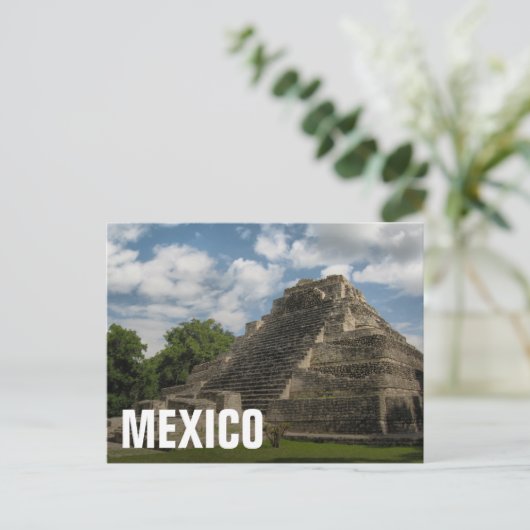 Mayan Pyramid Briefkaart (Staand voorkant)