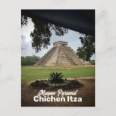 Mayan Pyramid CHICHEN ITZA Travel Souvenir Briefkaart (Voorkant)