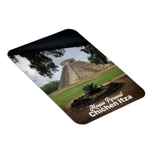 Mayan Pyramid CHICHEN ITZA Travel Souvenir Magneet (Rechterzijde)