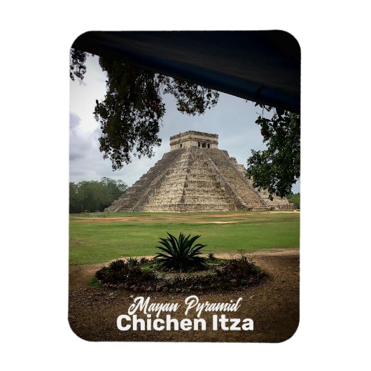 Mayan Pyramid CHICHEN ITZA Travel Souvenir Magneet (Verticaal)