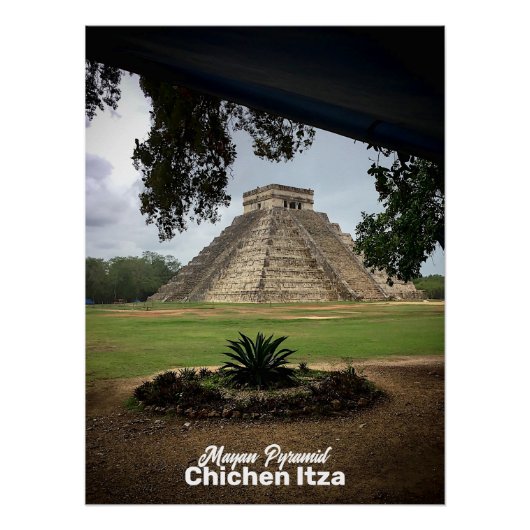 Mayan Pyramid CHICHEN ITZA Travel Souvenir Perfect Poster (Voorkant)
