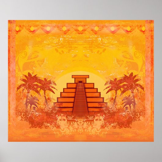 Mayan Pyramid, Mexico-Poster Poster (Voorkant)