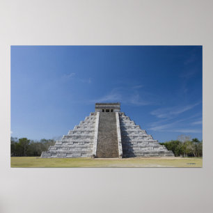 Mayan Pyramid, Morning in maart Poster