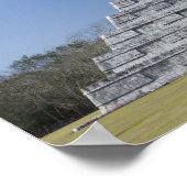 Mayan Pyramid, Morning in maart Poster (Hoek)