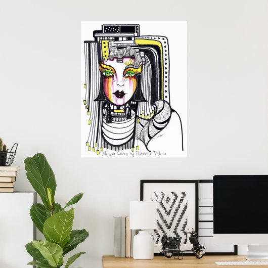 Mayan Queen Poster (Thuiskantoor)