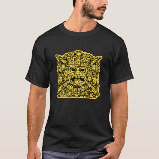 Mayan Rituele Krijger Masker T-Shirt (Voorkant)