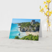 Mayan Ruïnes van Tulum Kaart (Gele Bloem)