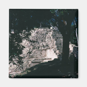 Mayan Ruins Copan City Honduras Foto gemaakt Magneet